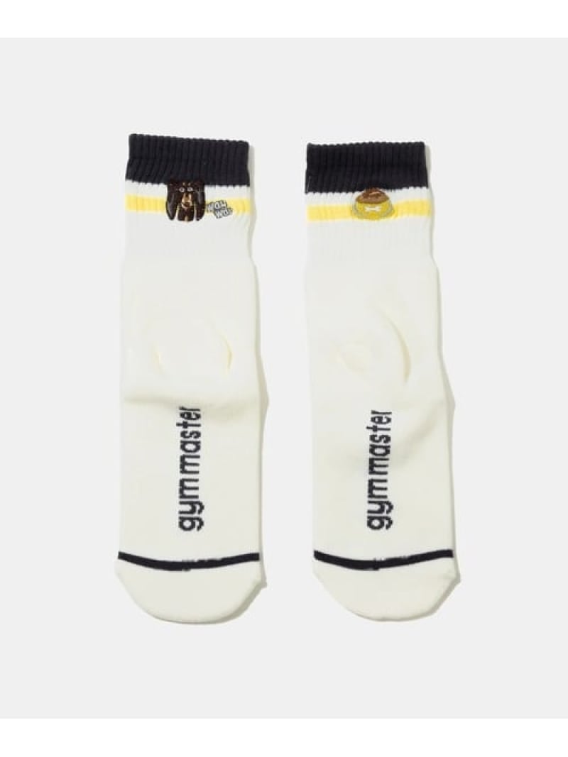Rakuten - gym master/ジムマスター DOG刺繍コンビソックス (MENS/WOMENS) gym master ゴースローキャラバン 靴下・レッグウェア 靴下 レッド パープル グリーン グレー[Rakuten Fashion]