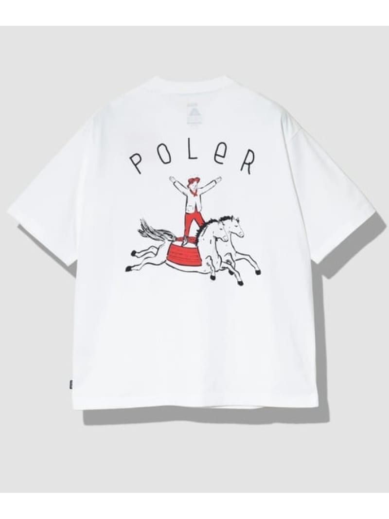 Rakuten - POLeR/ポーラー HORSE RELAX FIT TEE (MENS) GSC MENS SELECT ゴースローキャラバン トップス カットソー・Tシャツ ベージュ ホワイト【送料無料】[Rakuten Fashion]