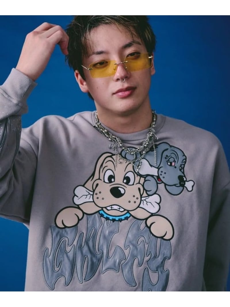 Rakuten - GALFY/ガルフィー ファイヤーピカピカスウェット(MENS) SELECT BRANDS ジャックローズ トップス スウェット・トレーナー グレー ブラック ブルー【送料無料】[Rakuten Fashion]