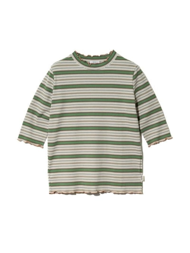 【SALE／40%OFF】GENTIL/ジャンティー 配色メロウ6分袖TEE (WOMENS) GSC WOMENS SELECT ゴースローキャラバン トップス カットソー・Tシャツ パープル カーキグリーン【RBA_E】[Rakuten Fashion]