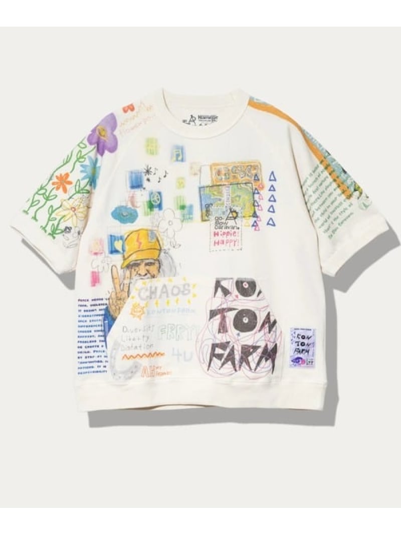 Rakuten - 32/1三本引き揃えヘビー天竺 落書きカオス ラグラン TEE (MENS) go slow caravan ゴースローキャラバン トップス カットソー・Tシャツ ベージュ【送料無料】[Rakuten Fashion]