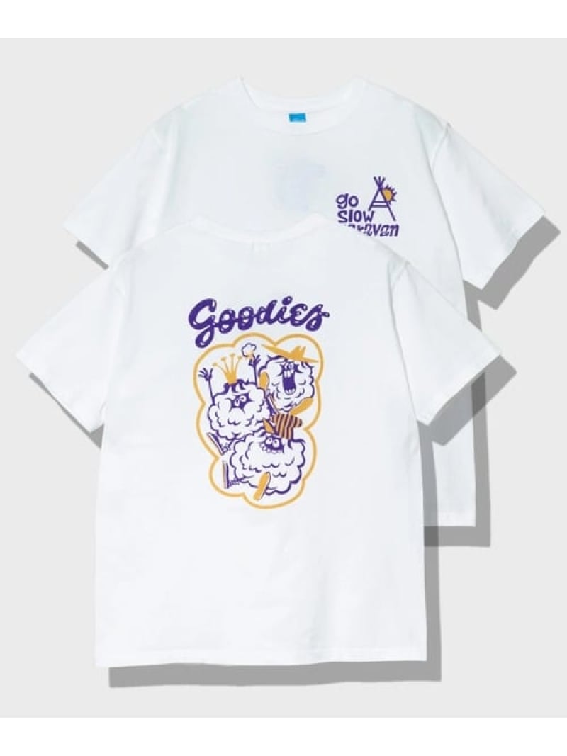 Rakuten - 【GSC別注】GOOD ON/グッドオン GOODIES SS TEE EX (MENS) Good On ゴースローキャラバン トップス カットソー・Tシャツ ブラック ホワイト【送料無料】[Rakuten Fashion]