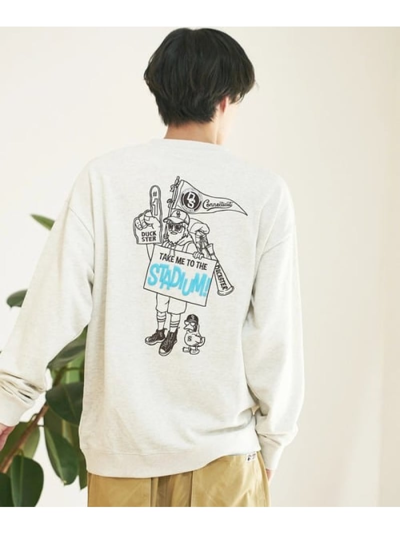 Trainer - 【SALE／40%OFF】DUCKSTER/ダックスター 刺繍/プリント クルーSW《HITCHHIKING》(MENS) Duckster ゴースローキャラバン トップス スウェット・トレーナー ブラック パープル【RBA_E】【送料無料】[Rakuten Fashion]