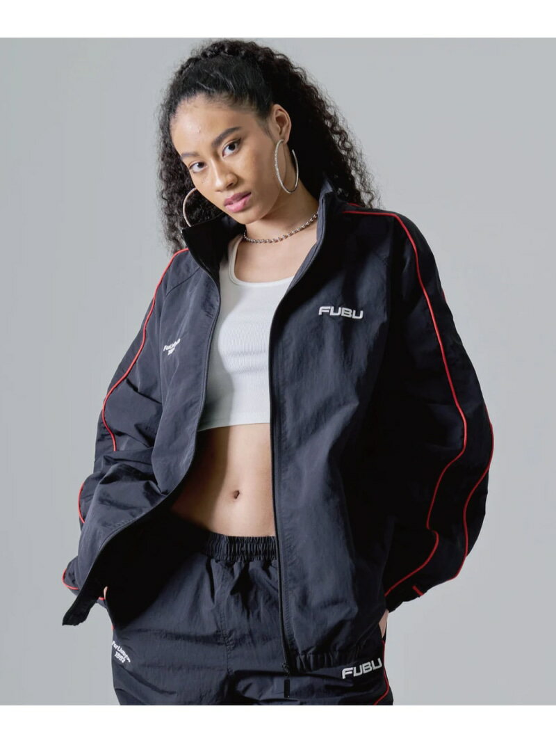 (M)FUBU/フブ-Piping Track jacket FUBU ジャックローズ ジャケット・アウター ナイロンジャケット ブラック【送料無料】[Rakuten Fashion]