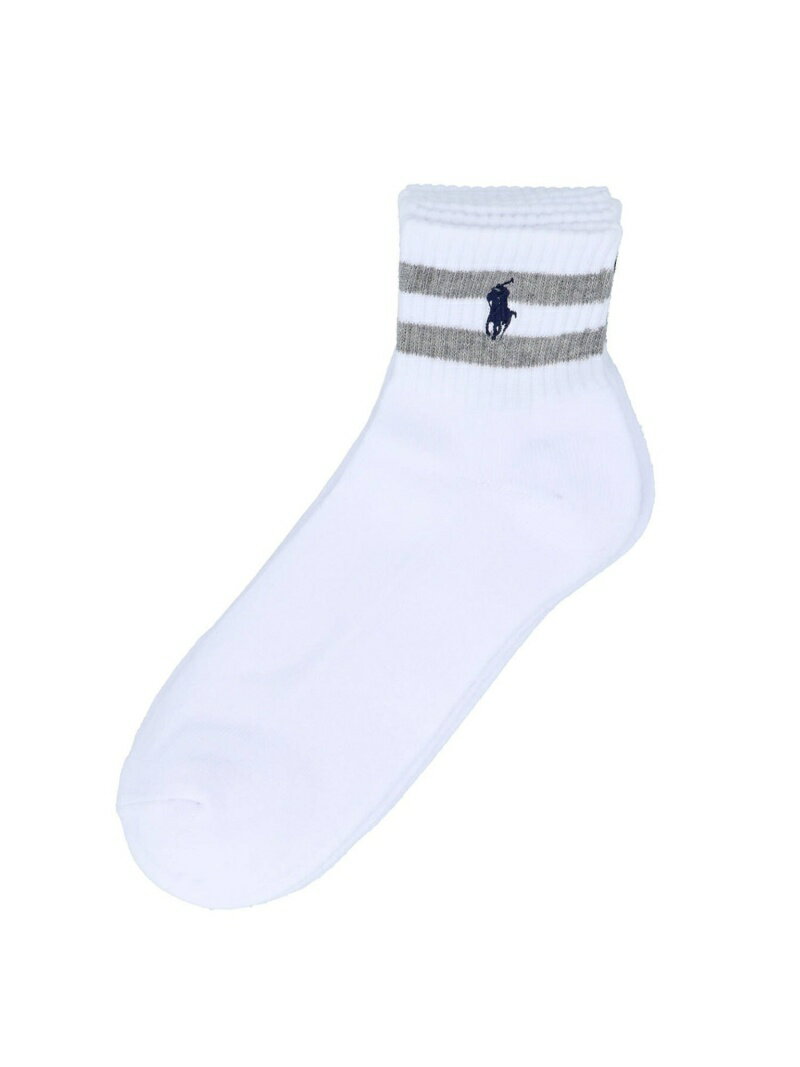 (M)RALPH LAUREN/ラルフローレン SHORT SOCKS 2 RALPH LAUREN ジャックローズ ファッショングッズ ソックス/靴下 ブラック ホワイト[Rakuten Fashion]