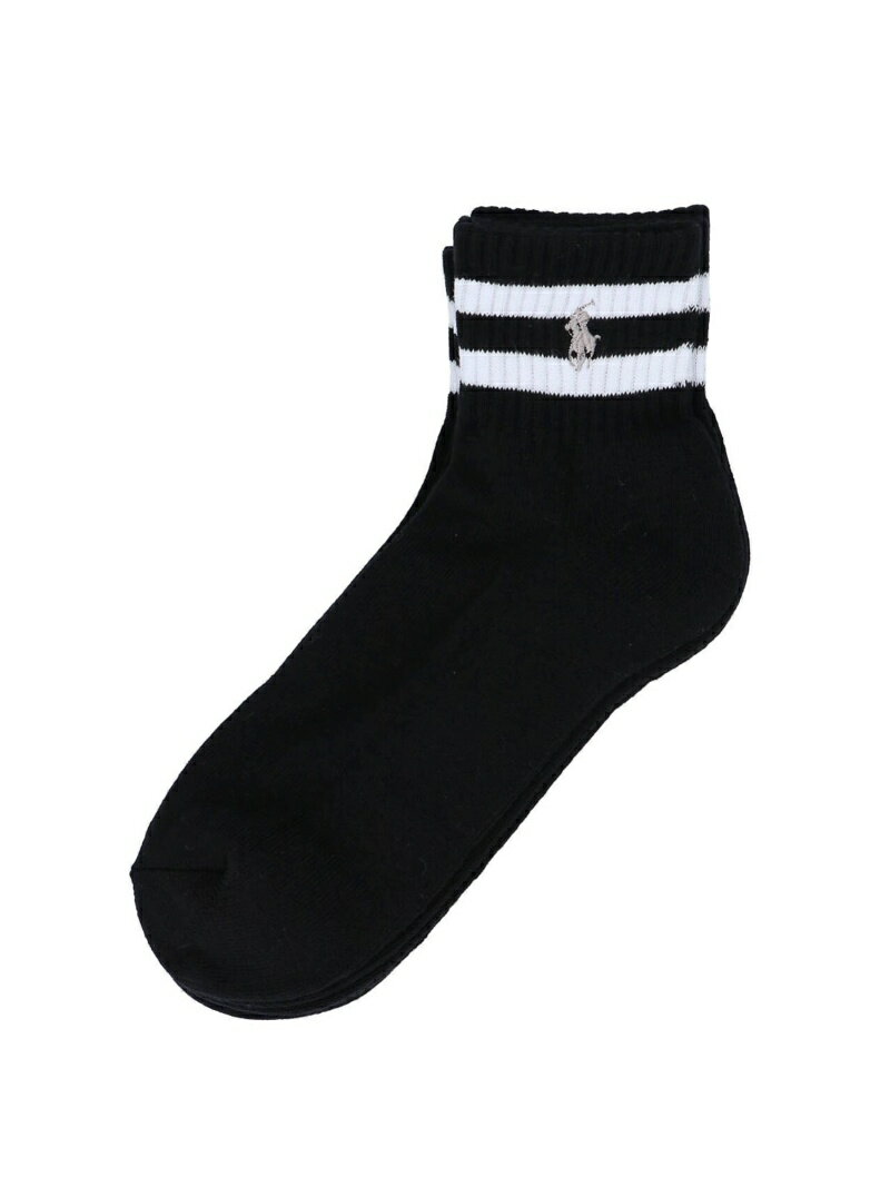 (M)RALPH LAUREN/ラルフローレン SHORT SOCKS 2 RALPH LAUREN ジャックローズ ファッショングッズ ソックス/靴下 ブラック ホワイト[Rakuten Fashion]