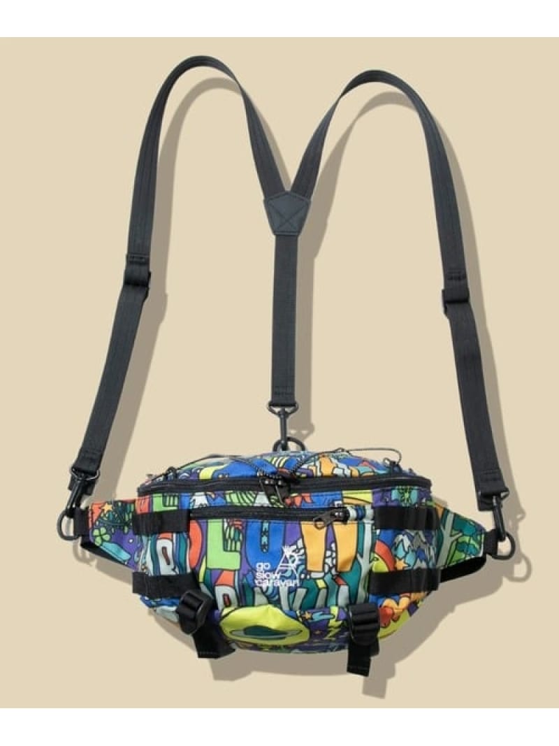 600D総柄 サスペンダー2WAYヒップバッグ go slow caravan ゴースローキャラバン バッグ ショルダーバッ..