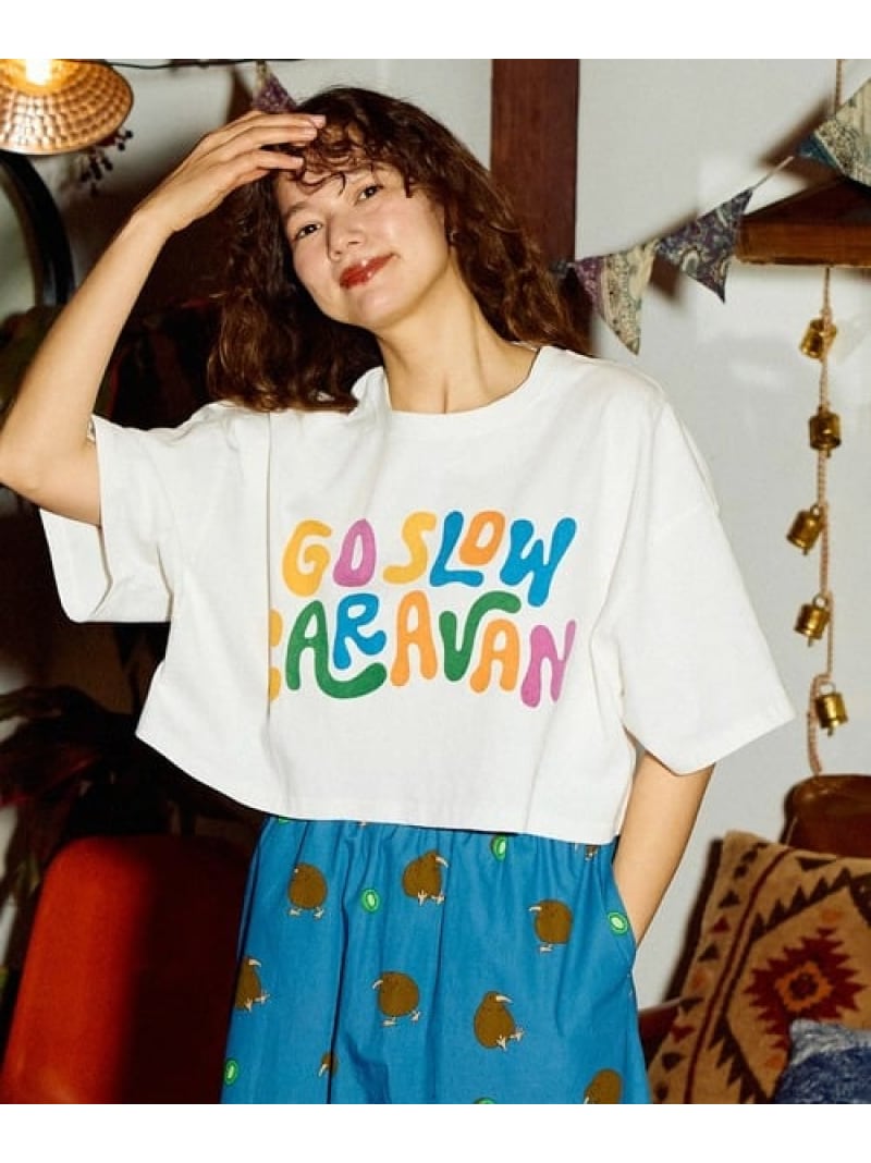 Rakuten - USA/C BIGショートTEE (WOMENS) go slow caravan ゴースローキャラバン トップス カットソー・Tシャツ ピンク ホワイト ネイビー【送料無料】[Rakuten Fashion]