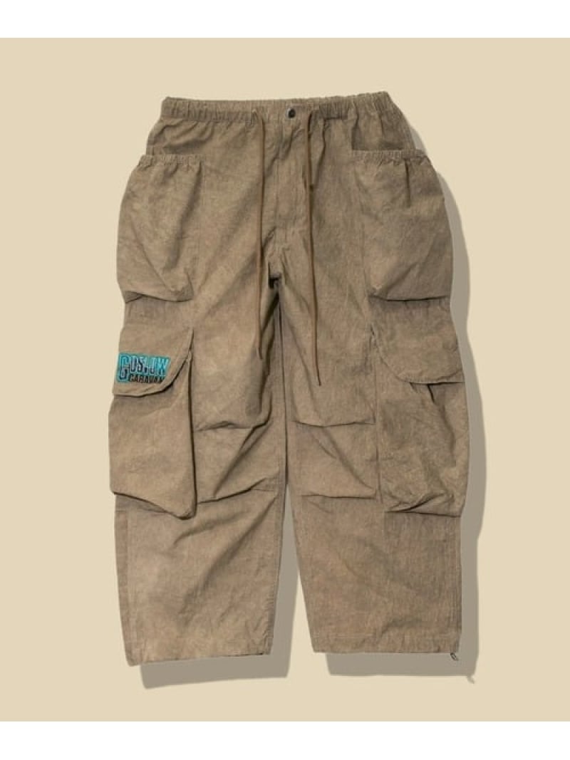 ムラ染ダンプイージーカーゴパンツ (MENS) go slow caravan ゴースローキャラバン パンツ その他のパンツ ブラック ブラウン グリーン【送料無料】[Rakuten Fashion]