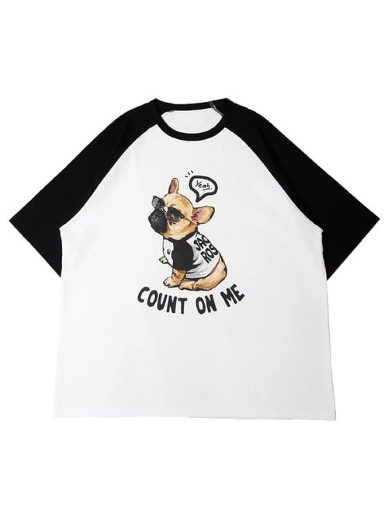 Rakuten - JE-DOG RAGLAN S/S TEE(MENS) JACKROSE ジャックローズ トップス カットソー・Tシャツ ホワイト ブラック【送料無料】[Rakuten Fashion]