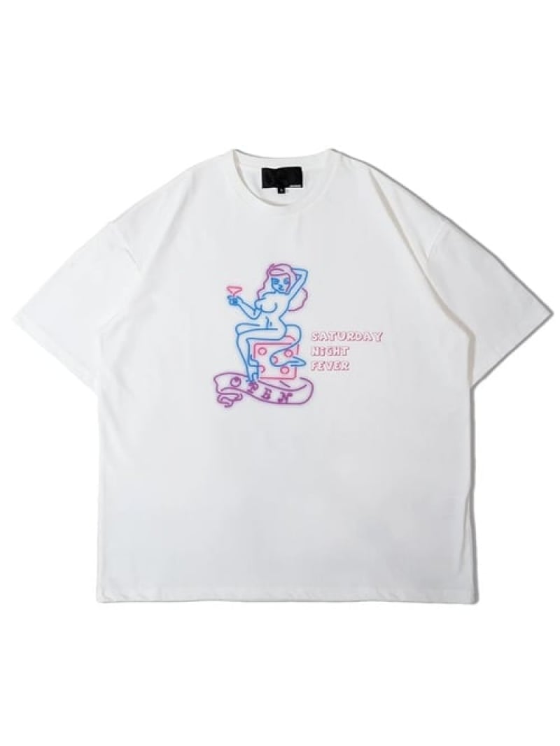 Rakuten - 【SALE／50%OFF】JE-NEON GIRL 接触冷感 SS TEE(MENS) JACKROSE ジャックローズ トップス カットソー・Tシャツ ホワイト ブラック【RBA_E】[Rakuten Fashion]