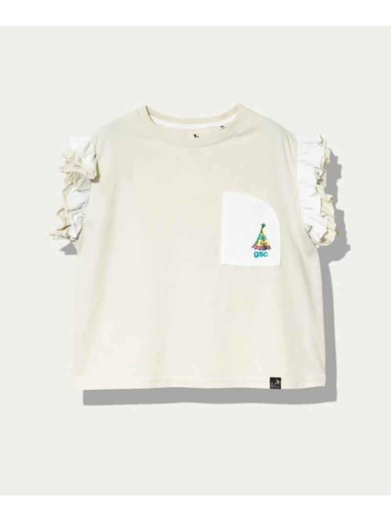 Rakuten - USA/C フリルスリーブTEE (WOMENS) go slow caravan ゴースローキャラバン トップス ノースリーブ・タンクトップ ホワイト ブラック グリーン パープル【送料無料】[Rakuten Fashion]