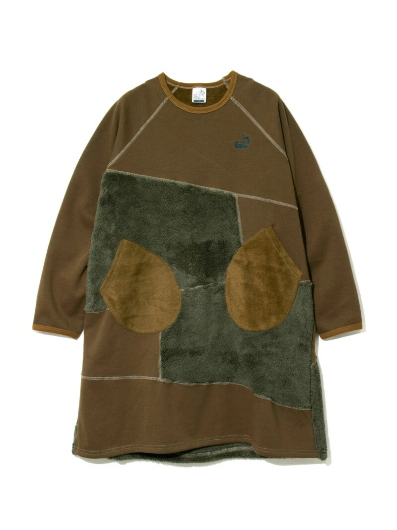 go slow caravan/(W)シャギー ボアランダム切替ワンピース go slow caravan ゴースローキャラバン ワンピース・ドレス ワンピース カーキ ブルー【送料無料】[Rakuten Fashion]のサムネイル