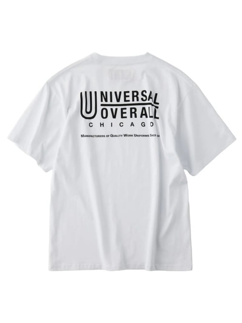 UNIVERSAL OVERALL/ユニバーサルオーバーオール Back Logo S/S TEE(MENS) SELECT BRANDS ジャックローズ トップス カットソー・Tシャツ ブラック ホワイト