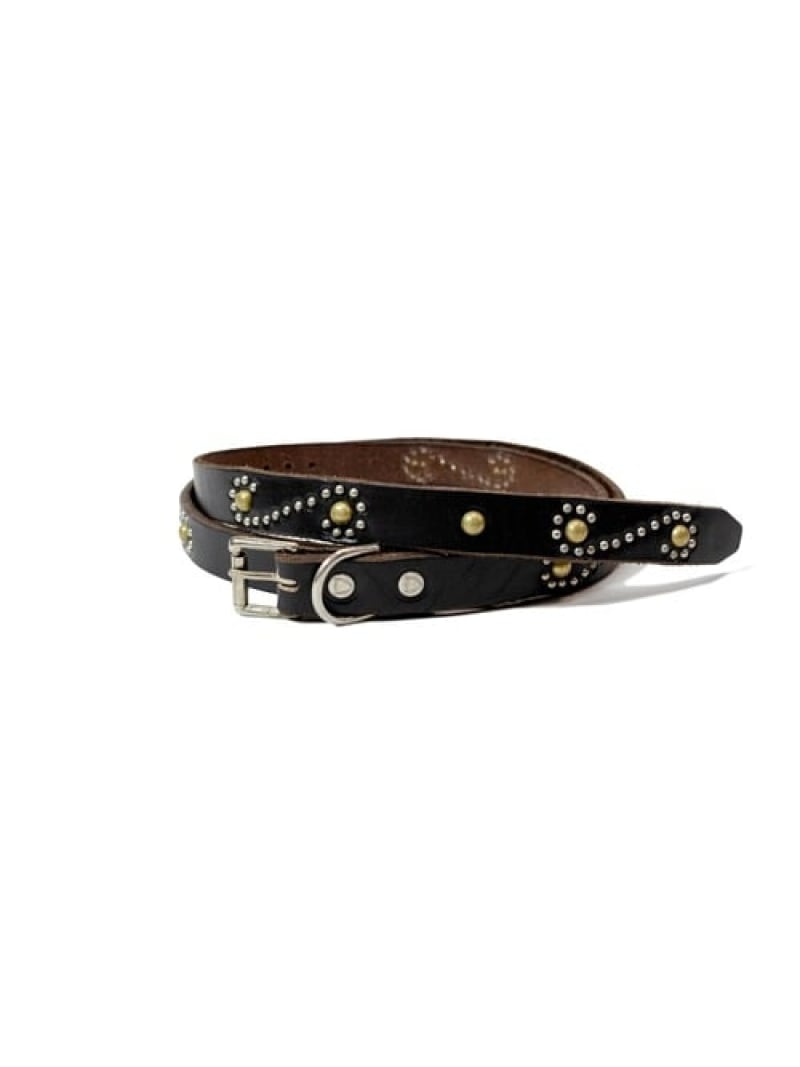 Rakuten - HTC/エイチティーシー S-STYLE MIX STUDS BELT Super Narrow 0.75 SELECT BRANDS ジャックローズ ファッション雑貨 ベルト ブラック【送料無料】[Rakuten Fashion]