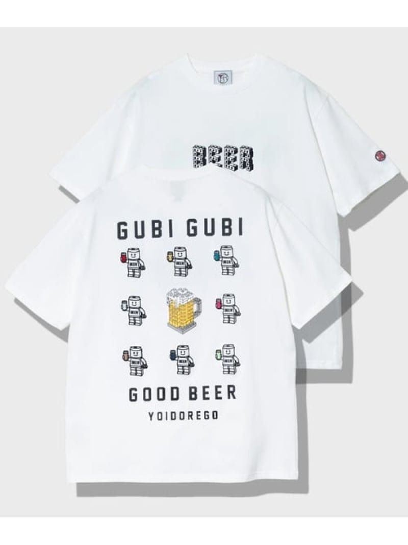 Rakuten - YOIDORE/酔いどれ グビグビブロック TEE (MENS) GSC MENS SELECT ゴースローキャラバン トップス カットソー・Tシャツ ホワイト ブラック【送料無料】[Rakuten Fashion]