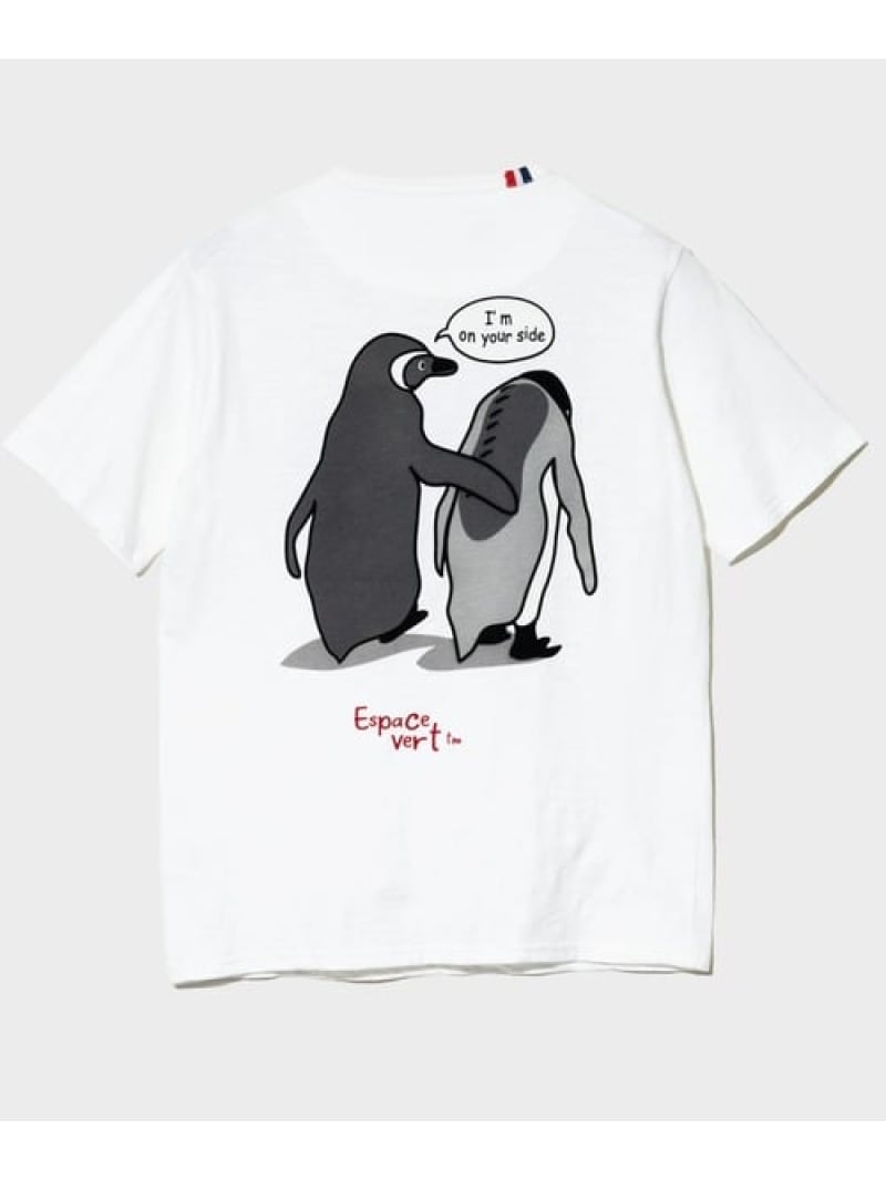 Rakuten - 【GSC別注】ESPACE VERT/エスパスヴェール ショボン S/S TEE (MENS) GSC MENS SELECT ゴースローキャラバン トップス カットソー・Tシャツ ブルー ホワイト【送料無料】[Rakuten Fashion]
