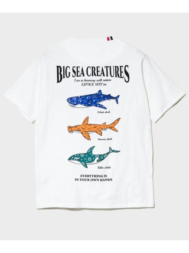 Rakuten - 【GSC別注】ESPACE VERT/エスパスヴェール クリーチャーズ S/S TEE (MENS) GSC MENS SELECT ゴースローキャラバン トップス カットソー・Tシャツ ホワイト【送料無料】[Rakuten Fashion]