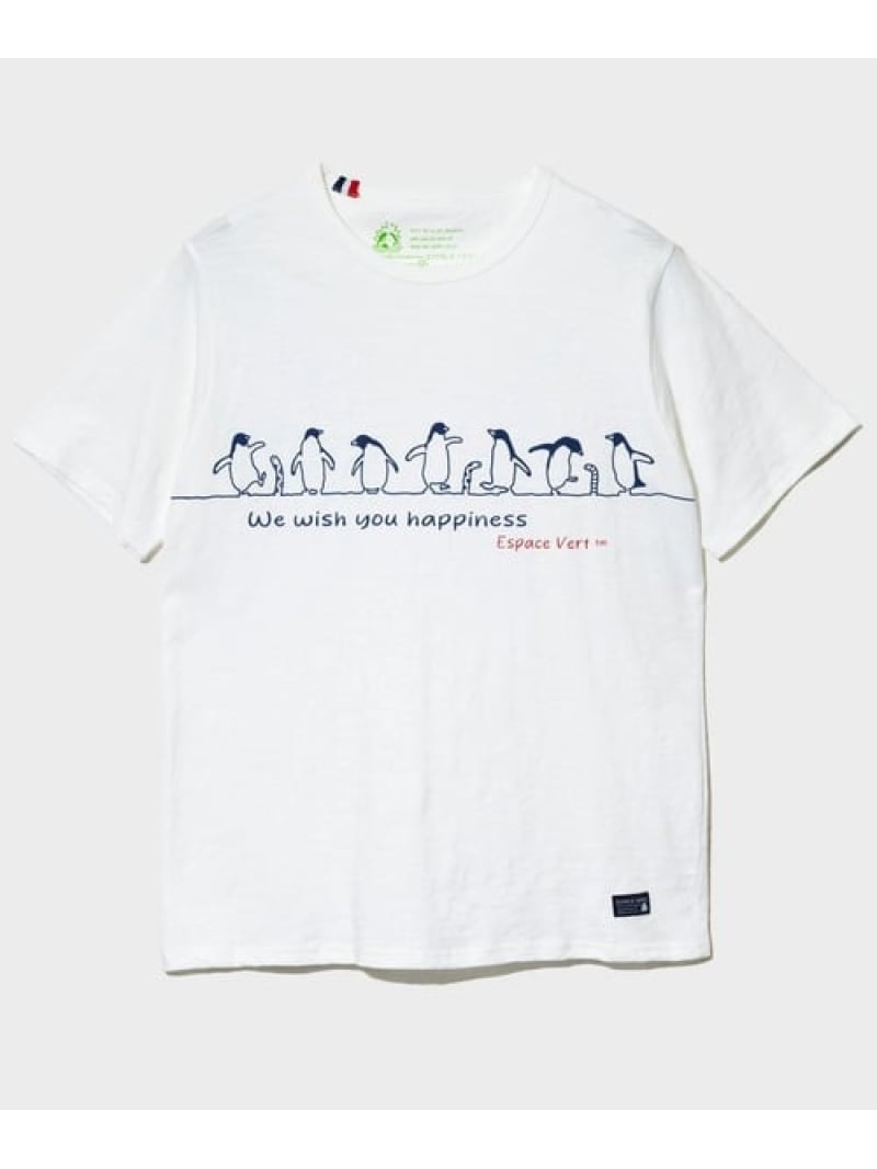 Rakuten - 【GSC別注】ESPACE VERT/エスパスヴェール ペンギン S/S TEE (MENS) GSC MENS SELECT ゴースローキャラバン トップス カットソー・Tシャツ グレー ホワイト【送料無料】[Rakuten Fashion]