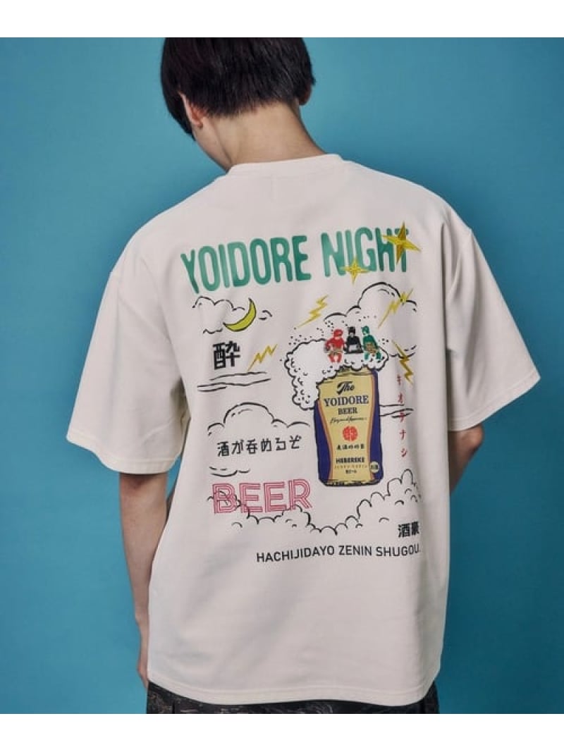 YOIDORE/酔いどれ KAMINARISAMA SS TEE(MENS) SELECT BRANDS ジャックローズ トップス カットソー・Tシャツ ブラック ホワイト