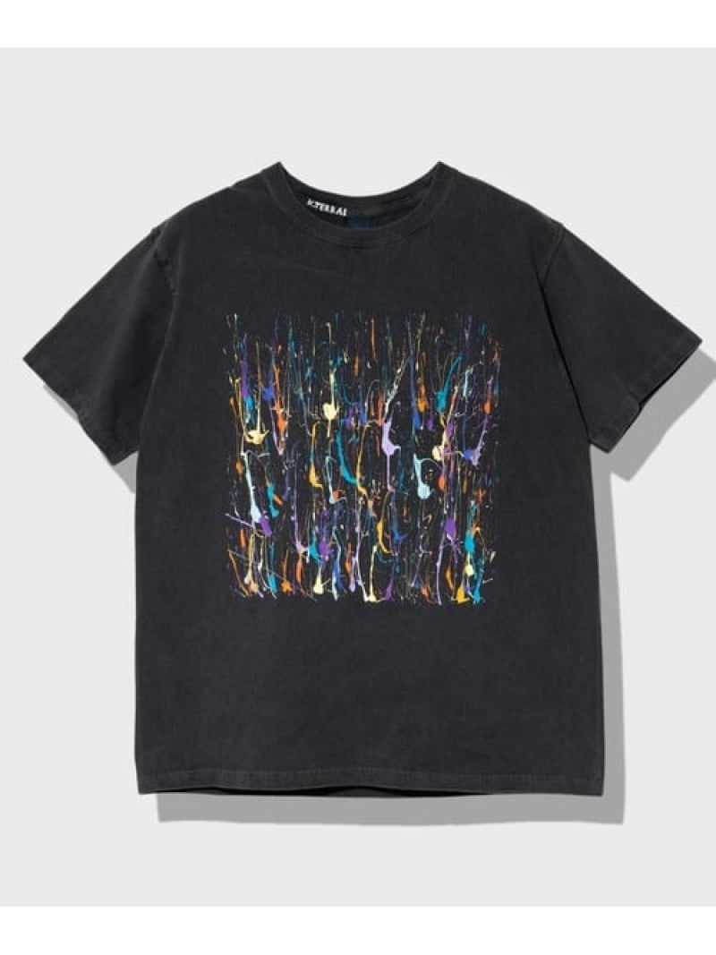 Rakuten - GOOD ON/グッドオン KOUHEI TERRAI HAND PAINT RECORD SS TEE (MENS) Good On ゴースローキャラバン トップス カットソー・Tシャツ ブラック【送料無料】[Rakuten Fashion]