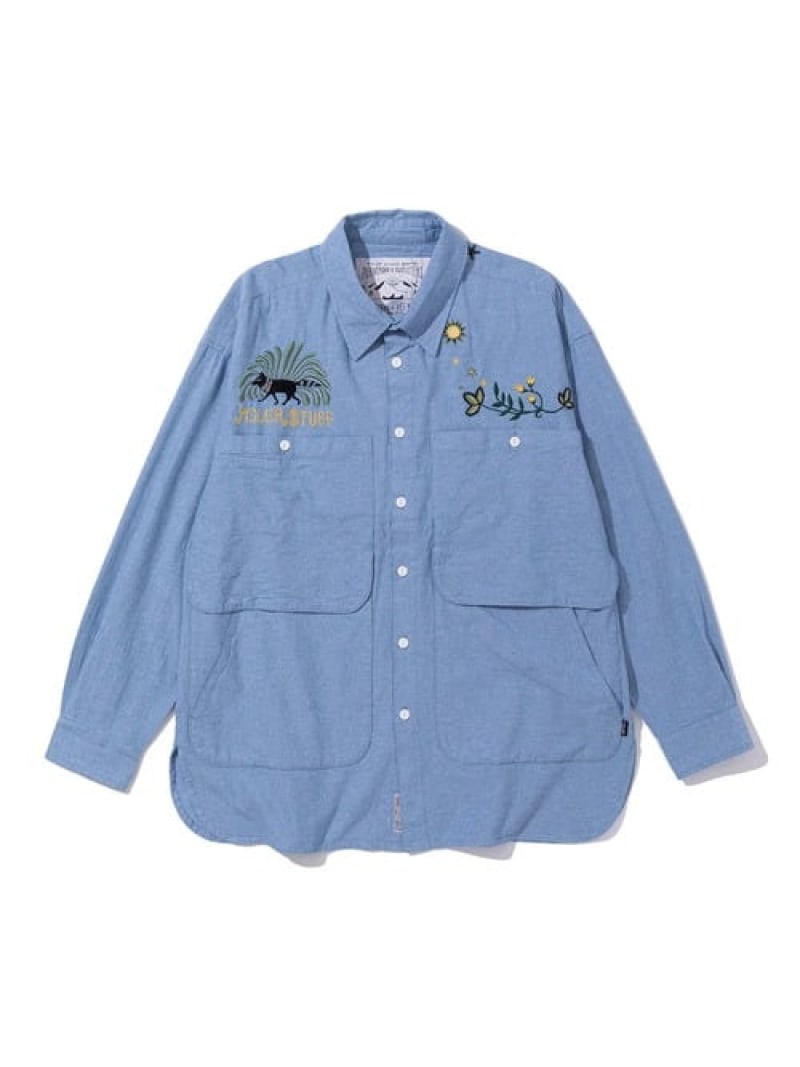 POLeR/ポーラー EMB POCKET CHAMBRAY L/S SHIRTS(MENS) SELECT BRANDS ジャックローズ トップス シャツ ブラウス ブルー【送料無料】 Rakuten Fashion