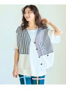 【SALE/40%OFF】ストライプ/チェックハーフシャツ (WOMENS) go slow caravan ゴースローキャラバン トップス シャツ・ブラウス ...