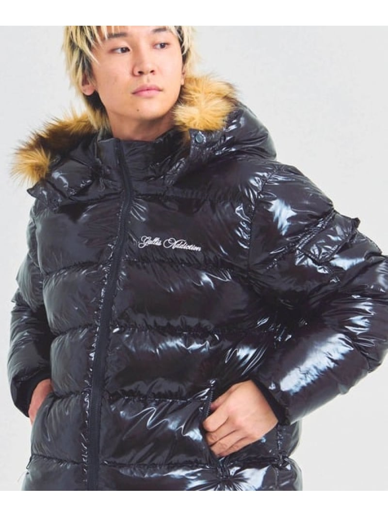 【SALE／30%OFF】GA SHINY FUR PUFF-JACKET(MENS) GALLIS ADDICTION ジャックローズ ジャケット・アウター ダウンジャケット・ダウンベスト ブラック【RBA_E】【送料無料】[Rakuten Fashion]