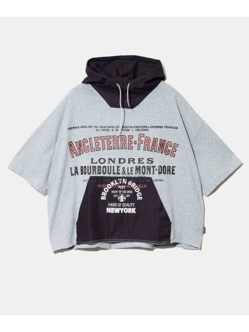 Rakuten - GENTIL/ジャンティー ツイル切替LOGOプリントフーディー (WOMENS) GSC WOMENS SELECT ゴースローキャラバン トップス カットソー・Tシャツ グレー【送料無料】[Rakuten Fashion]