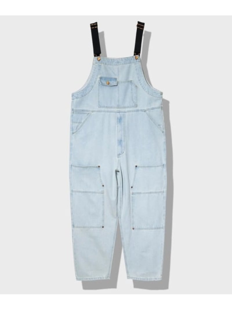 Rakuten - 【GSC別注】Mountain Mania/マウンテンマニア Double Knee Denim Overall (MENS) Mountain Mania ゴースローキャラバン パンツ その他のパンツ ブルー【送料無料】[Rakuten Fashion]