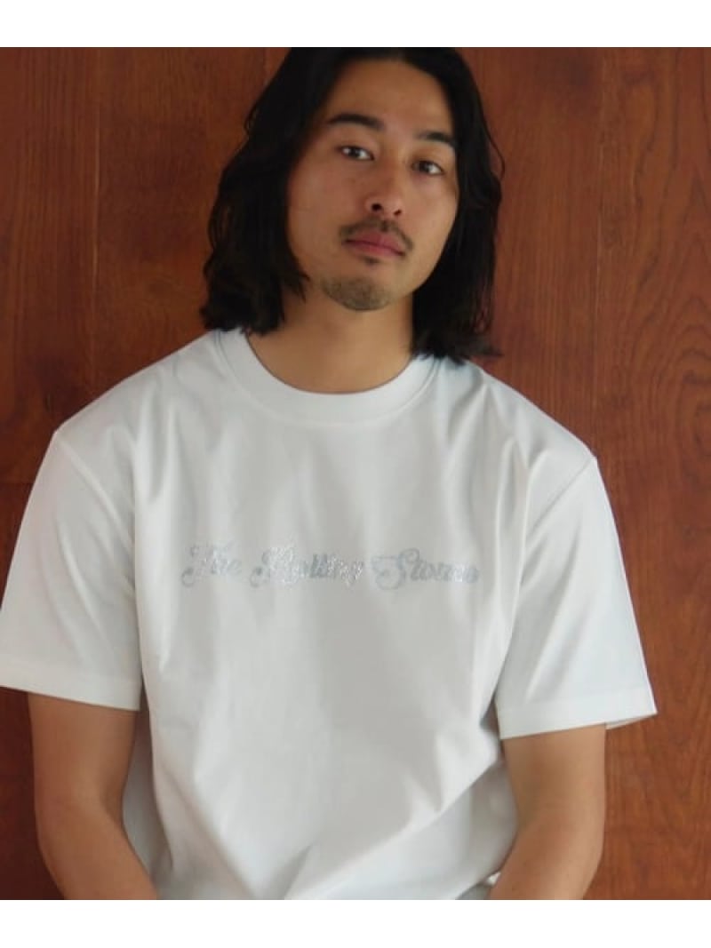Rakuten - 【The Rolling Stones×JACKROSE】 シルケット天竺・ロゴ・ラインストーンSSTEE(MENS) The Rolling Stones ジャックローズ トップス カットソー・Tシャツ ホワイト ブラック【送料無料】[Rakuten Fashion]