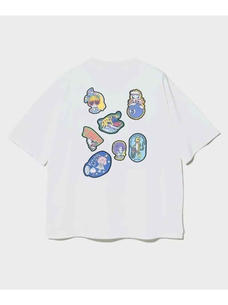 Rakuten - ScoLar/スカラー ワッペンTEE (WOMENS) GSC WOMENS SELECT ゴースローキャラバン トップス カットソー・Tシャツ ブラック パープル ホワイト【送料無料】[Rakuten Fashion]