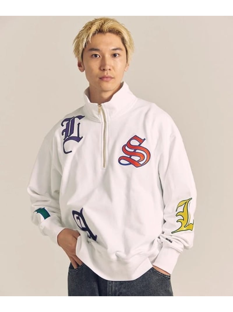 【SALE／60 OFF】GA 裏毛-COLORFULL刺繍HALF-ZIP(MENS) GALLIS ADDICTION ジャックローズ トップス スウェット トレーナー ブラック ホワイト【RBA_E】【送料無料】 Rakuten Fashion