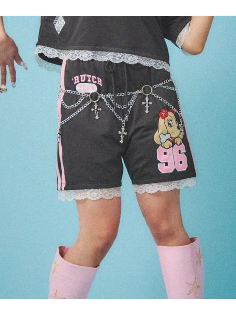 Rakuten - GALFY/ガルフィー ぷりちぃジャージショーツ(WOMENS) SELECT BRANDS ジャックローズ パンツ その他のパンツ ブラック レッド パープル【送料無料】[Rakuten Fashion]
