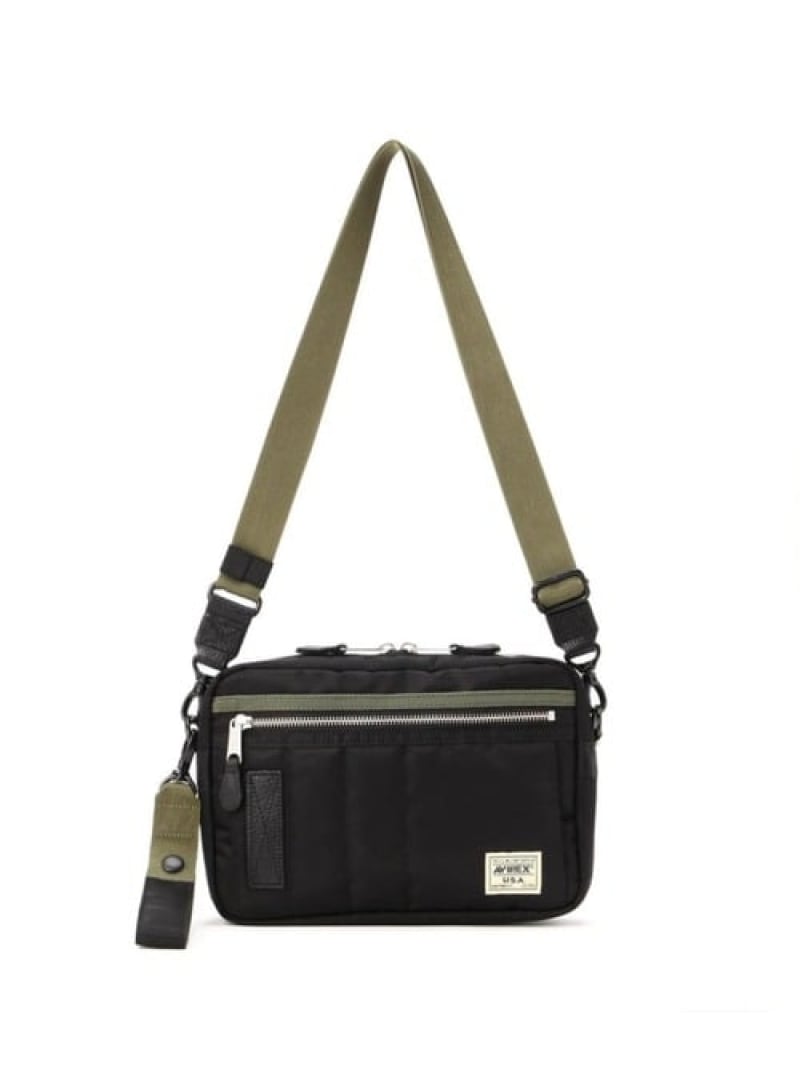 Rakuten - AVIREX/アヴィレックス FLIGHI NYLON BOX SHOULDER SELECT BRANDS ジャックローズ バッグ ショルダーバッグ ブラック カーキグリーン【送料無料】[Rakuten Fashion]