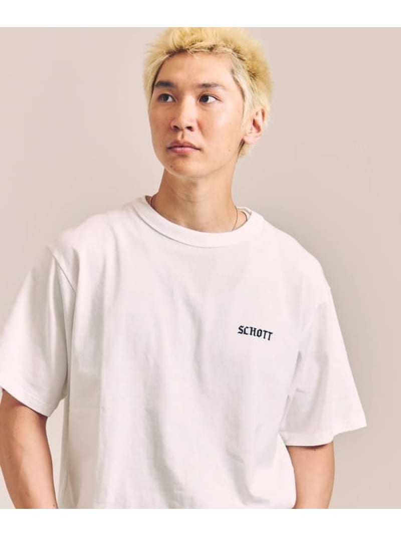 Rakuten - Schott/ショット SS T-SHIRT SESSION(MENS) SELECT BRANDS ジャックローズ トップス カットソー・Tシャツ ホワイト ブラック【送料無料】[Rakuten Fashion]