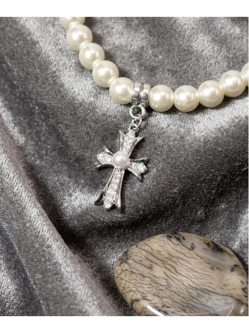 Rakuten - GA Pearl Cross Top Necklace GALLIS ADDICTION ジャックローズ アクセサリー・腕時計 ネックレス【送料無料】[Rakuten Fashion]