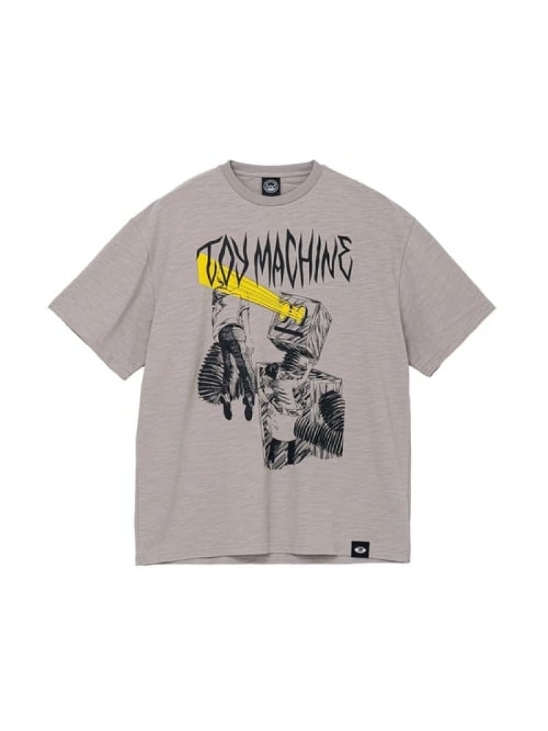 Rakuten - TOY MACHINE/トイマシーン HORROR SHOW SLUB YARN SS TEE(MENS) SELECT BRANDS ジャックローズ トップス カットソー・Tシャツ ブラック グレー【送料無料】[Rakuten Fashion]