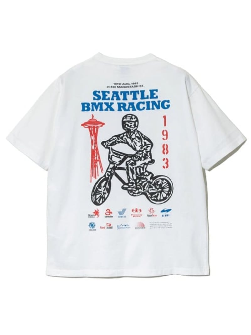 Rakuten - MANASTASH/マナスタッシュ PUMICE TEE BMX (MENS) GSC MENS SELECT ゴースローキャラバン トップス カットソー・Tシャツ ホワイト ブラック【送料無料】[Rakuten Fashion]