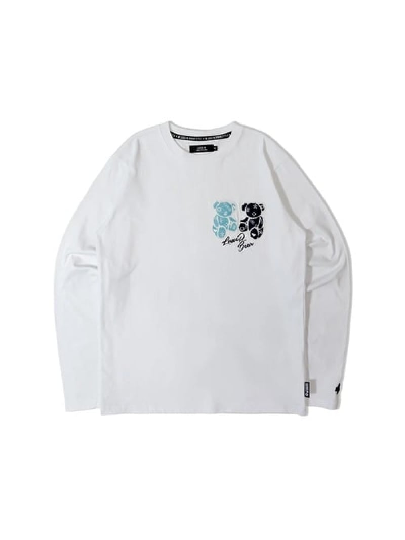 Rakuten - LUXE/R /ラグジュ 46215-サガラ刺繍・Wベアー・LSTEE(MENS) SELECT BRANDS ジャックローズ トップス カットソー・Tシャツ ホワイト ブラック【送料無料】[Rakuten Fashion]