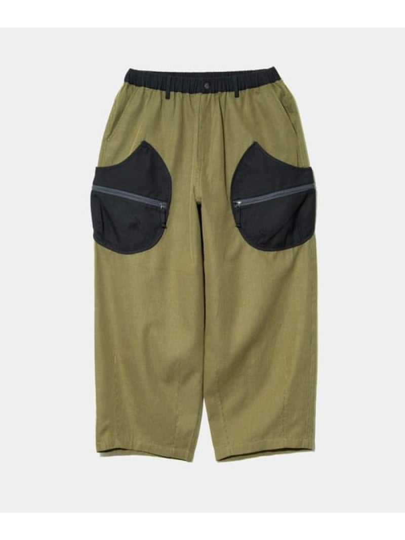 Rakuten - gym master/ジムマスター ワッフルウィーブドロップポケットパンツ (MENS) gym master ゴースローキャラバン パンツ その他のパンツ イエロー ブラウン【送料無料】[Rakuten Fashion]