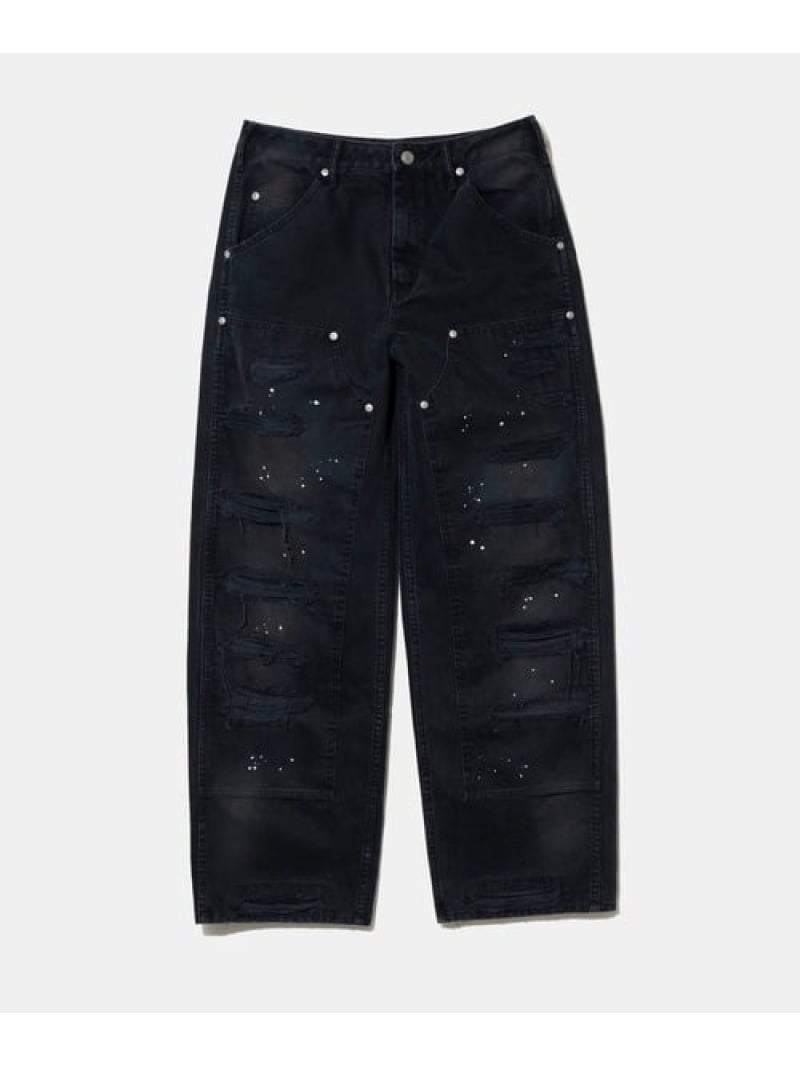 Universal Style Wear/ユニバーサルスタイルウェア Damage double knee pants (MENS) GSC MENS SELECT ゴースローキャラバン パンツ その他のパンツ ブラック ベージュ【送料無料】[Rakuten Fashion]