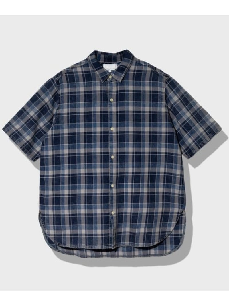 【SALE／40%OFF】Universal Style Wear/ユニバーサルスタイルウェア INDIGO Plaid damage shirt (MENS) GSC MENS SELECT ゴースローキャラバン トップス シャツ・ブラウス ブルー【RBA_E】【送料無料】[Rakuten Fashion]