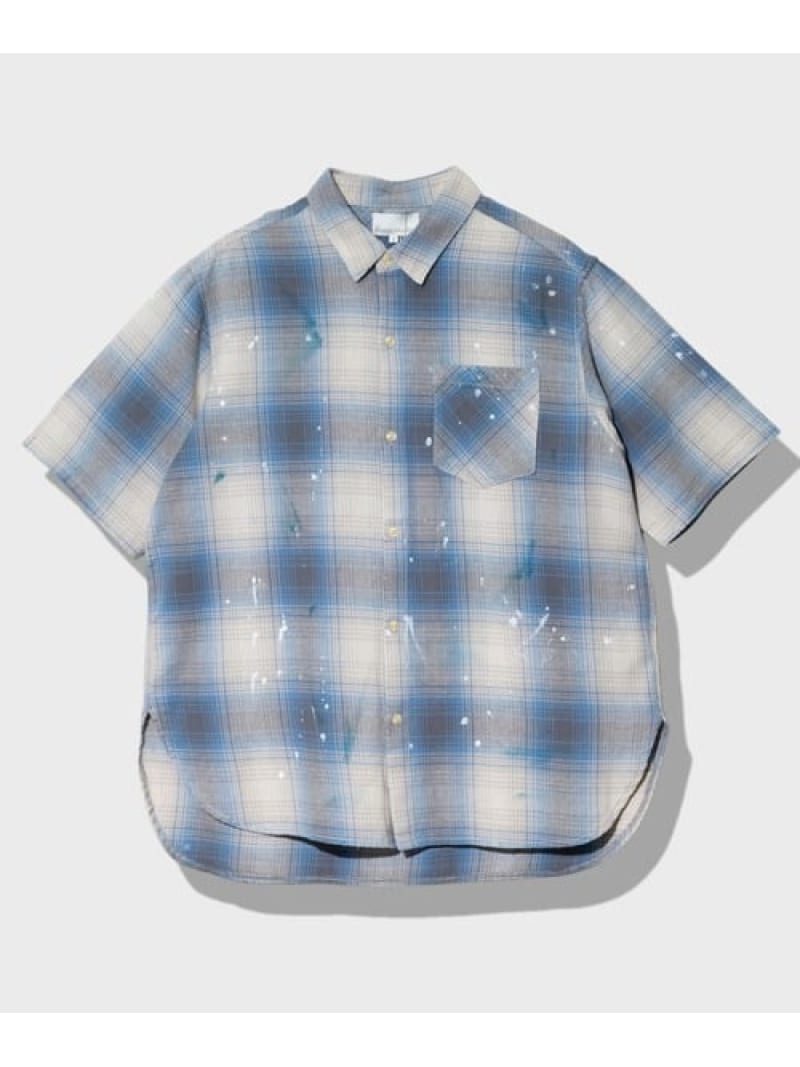 【SALE／30%OFF】Universal Style Wear/ユニバーサルスタイルウェア Plaid damage shirt (MENS) GSC MENS SELECT ゴースローキャラバン トップス シャツ・ブラウス ブルー ブラック【RBA_E】【送料無料】[Rakuten Fashion]