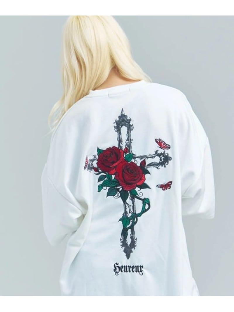 Rakuten - JE-クロス&ローズ・刺繍-SSTEE(MENS) JACKROSE ジャックローズ トップス カットソー・Tシャツ ホワイト ブラック【送料無料】[Rakuten Fashion]