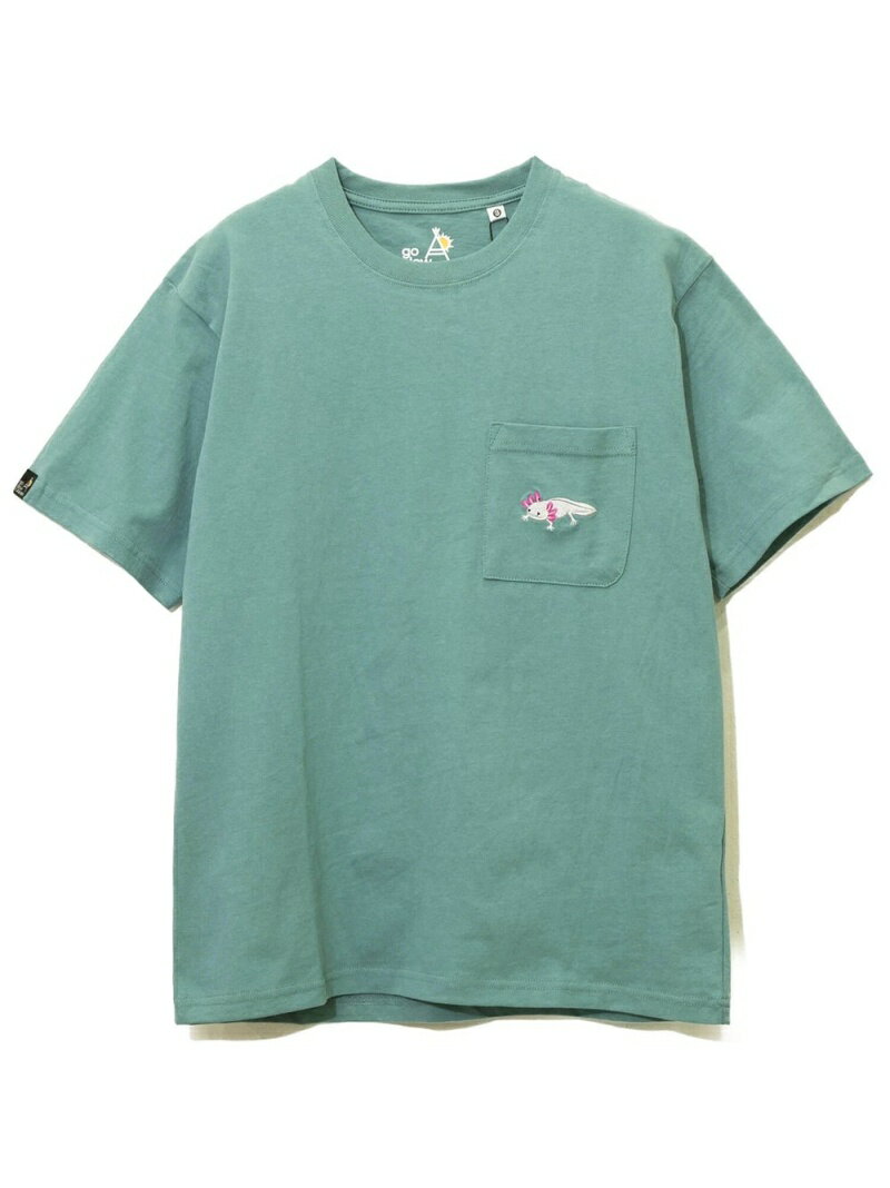 【SALE／30%OFF】go slow caravan/(W)USA/C 胸PKTいろいろ刺繍TEE GO SLOW CARAVAN ゴースローキャラバン トップス カットソー・Tシャツ ブルー グリーン ピンク ベージュ ブラック オレンジ【RBA_E】[Rakuten Fashion]