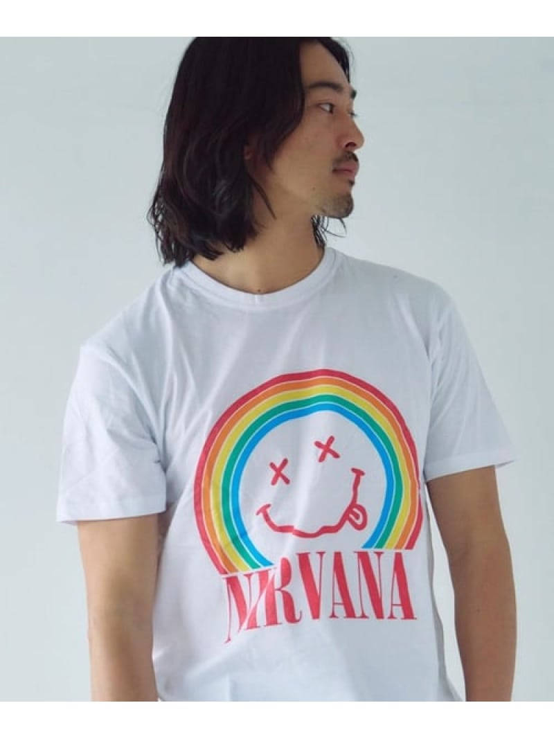 Rakuten - ROCK OFF/ロックオフ NIRVANA SS TEE(MENS) SELECT BRANDS ジャックローズ トップス カットソー・Tシャツ ブラック ホワイト【送料無料】[Rakuten Fashion]