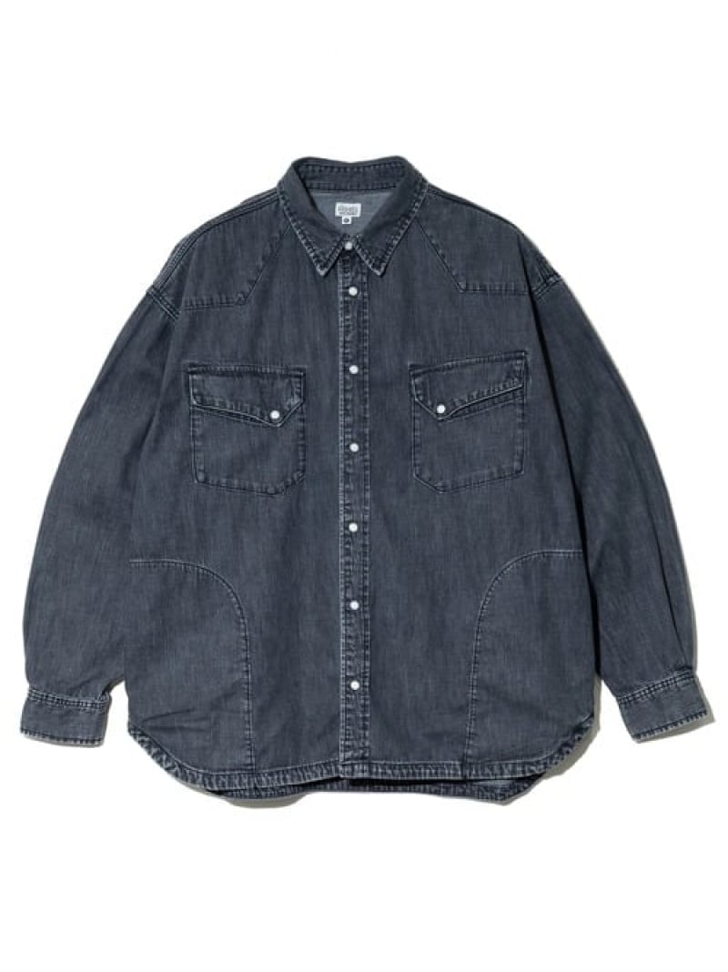 Rakuten - 【SALE／50%OFF】AOZORA DENIM UNISEXワイドW/Tシャツ(MENS) AOZORA ゴースローキャラバン トップス シャツ・ブラウス ブルー ブラック【RBA_E】【送料無料】[Rakuten Fashion]