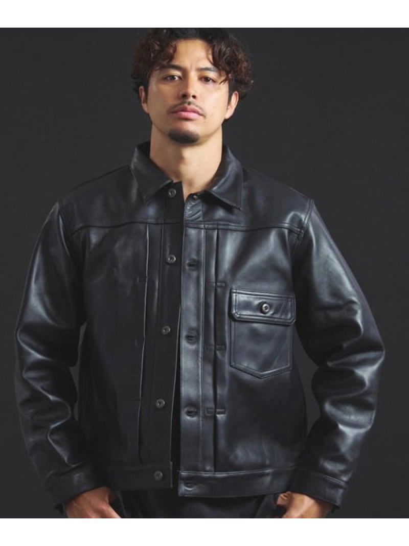 Schott/ショット SHEEP LEATHER 1st TRACKER JACKET(MENS) SELECT BRANDS ジャックローズ ジャケット・アウター その他のジャケット・アウター ブラック【送料無料】[Rakuten Fashion]