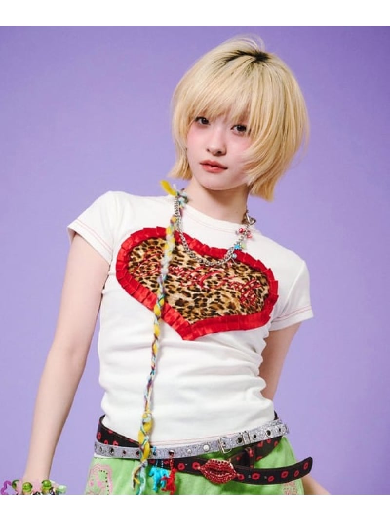 Rakuten - GALFY/ガルフィー らぶりいチビT SS(WOMENS) SELECT BRANDS ジャックローズ トップス カットソー・Tシャツ ピンク ホワイト ブラック【送料無料】[Rakuten Fashion]